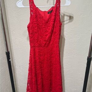 Dress Star Red Lace Sleeveless Dress Girls 16